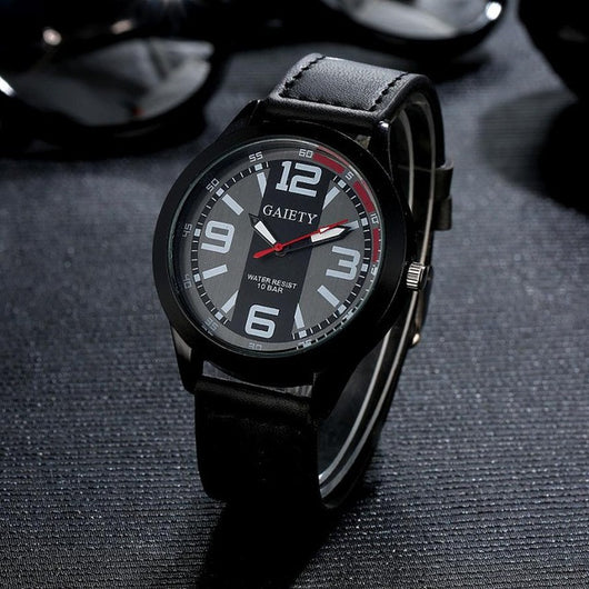 GAIETY Men Quartz Watch PU Leather