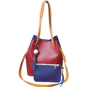 Bag PU Leather Handbag Fashion Composite Bag Tassel Popular Women Shoulder Bag for Young Girl