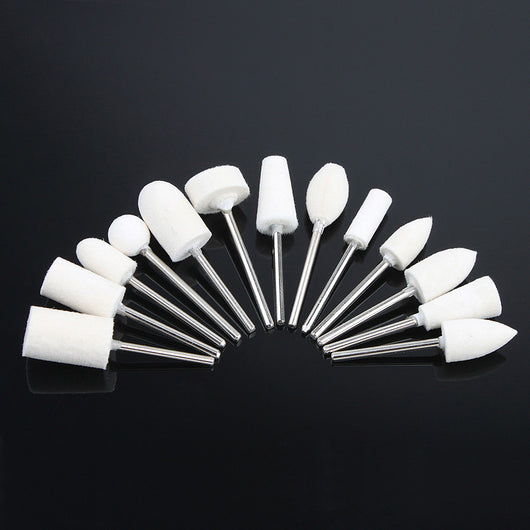 Head Replacement Device For Nail Polishing Mill Cutter Wool 12pcs