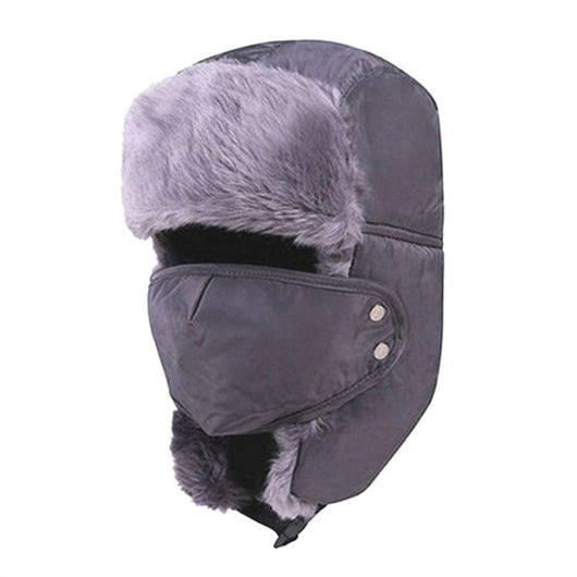 Hat Men Women Winter Ushanka Trapper Aviator Earflap Ski Hats With Mask Cap Hood