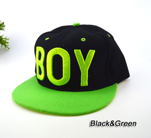 Hat Adjustable Letter BOY Hip Hop Baseball Cap Fashion Trendy Street Hat Unisex Sun Hat