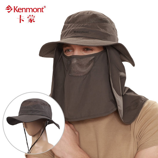Hat Visor sunshade face cap folding air fisherman hat male UV