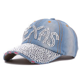 Hat fashion streets young girls and boys Texas rhinestones caps