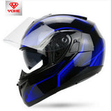 Double lenses undrape face motorcycle helmet winter open face motorbike helmets