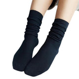 Girls Womens Soft knitting Socks Casual Cotton middle Solid 1Pair