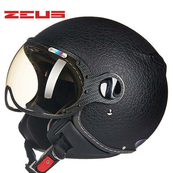 Half Face motorcycle helmet ABS ZS-210c ,Unisex Imitation skin stripe color