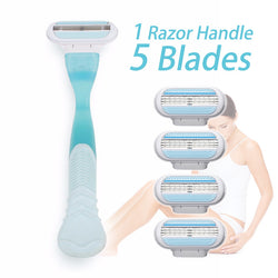 Women' Shaver Razor Handle, Replacement Triple Blade Epilator Shave