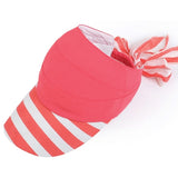Hat women Wide Brim Visor Sun,UV Protection Cotton Striped,Block Beach Pool Hat