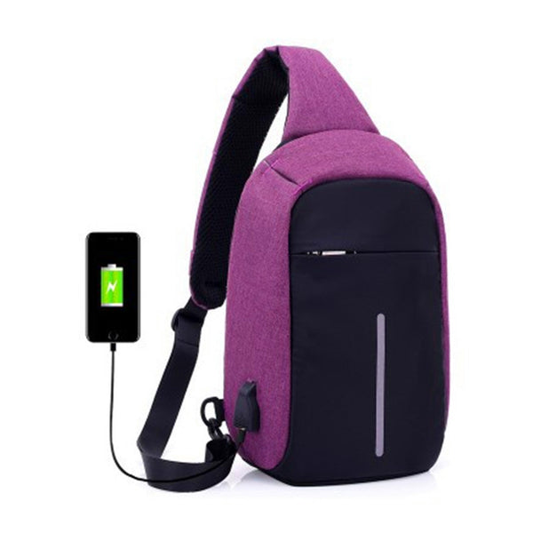 Incline Shoulder Bag External USB Charging