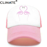 Hat Pink Flamingo Mesh Summer Cool Young Girls Pink Luck Flamingo Cool Net Mesh Hat Caps