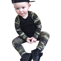Baby Boys Autumn Spring Clothes T-shirt Tops +Pants Outfit Set