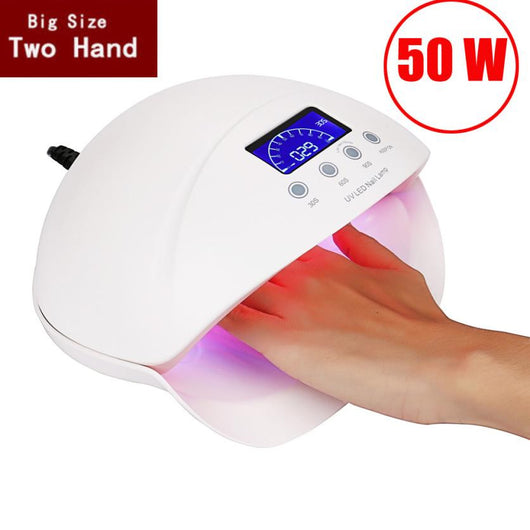 Dual UV LED Nail Lamp 50W LCD Display with Timer