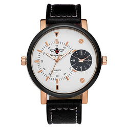 Leather  Quartz Analog Army Men's Date Wrist Watches