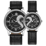 Ultrathin Leather Romantic Wrist Watches 1 Pair