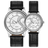 Ultrathin Leather Romantic Wrist Watches 1 Pair