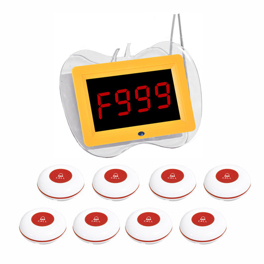 30 pcs bell 1 display service waiter call transmitter and receiver