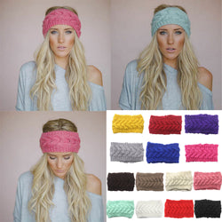 Hat Wrap Women Crochet Headband Knit Flower Hairband Ear Warmer Winter Head Wrap Fashion