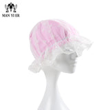 Hat Swim Pool Swimming Cap Solid Lace Beautiful Women Hat Free size for Two colors Bathing Cap