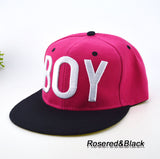 Hat Adjustable Letter BOY Hip Hop Baseball Cap Fashion Trendy Street Hat Unisex Sun Hat