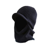 hat Winter Mask Hat Windproof Knitted Hat Visor Beanie Neck Warmer Hat for Men Women