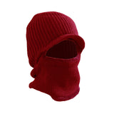 hat Winter Mask Hat Windproof Knitted Hat Visor Beanie Neck Warmer Hat for Men Women