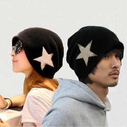 Hat Men's Women's Crochet Star Beanie Hat Skull Cap Ski Knit WINTER